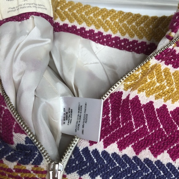 Anthro Nomad Morgan Carper Jacquard Textured Boto Skirt Size M Embroidered Arty - Picture 8 of 8